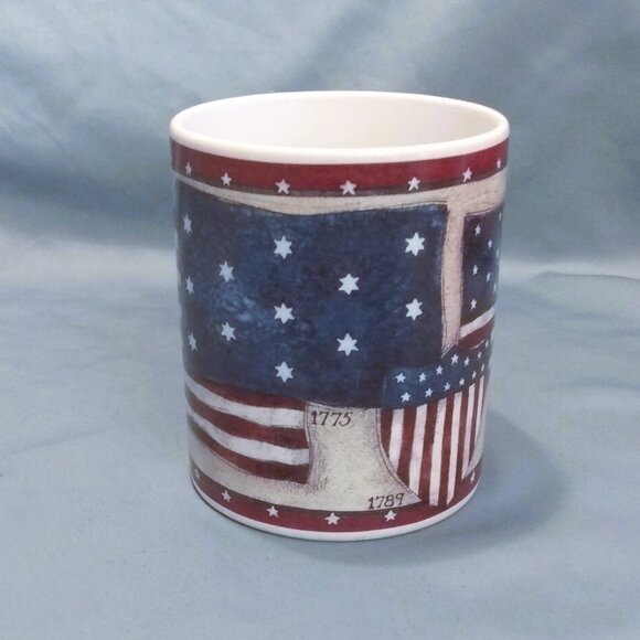 Vintage Lang & Wise "Old Glory" Coffee Mug-1998-SSB #9 - Picture 4 of 7